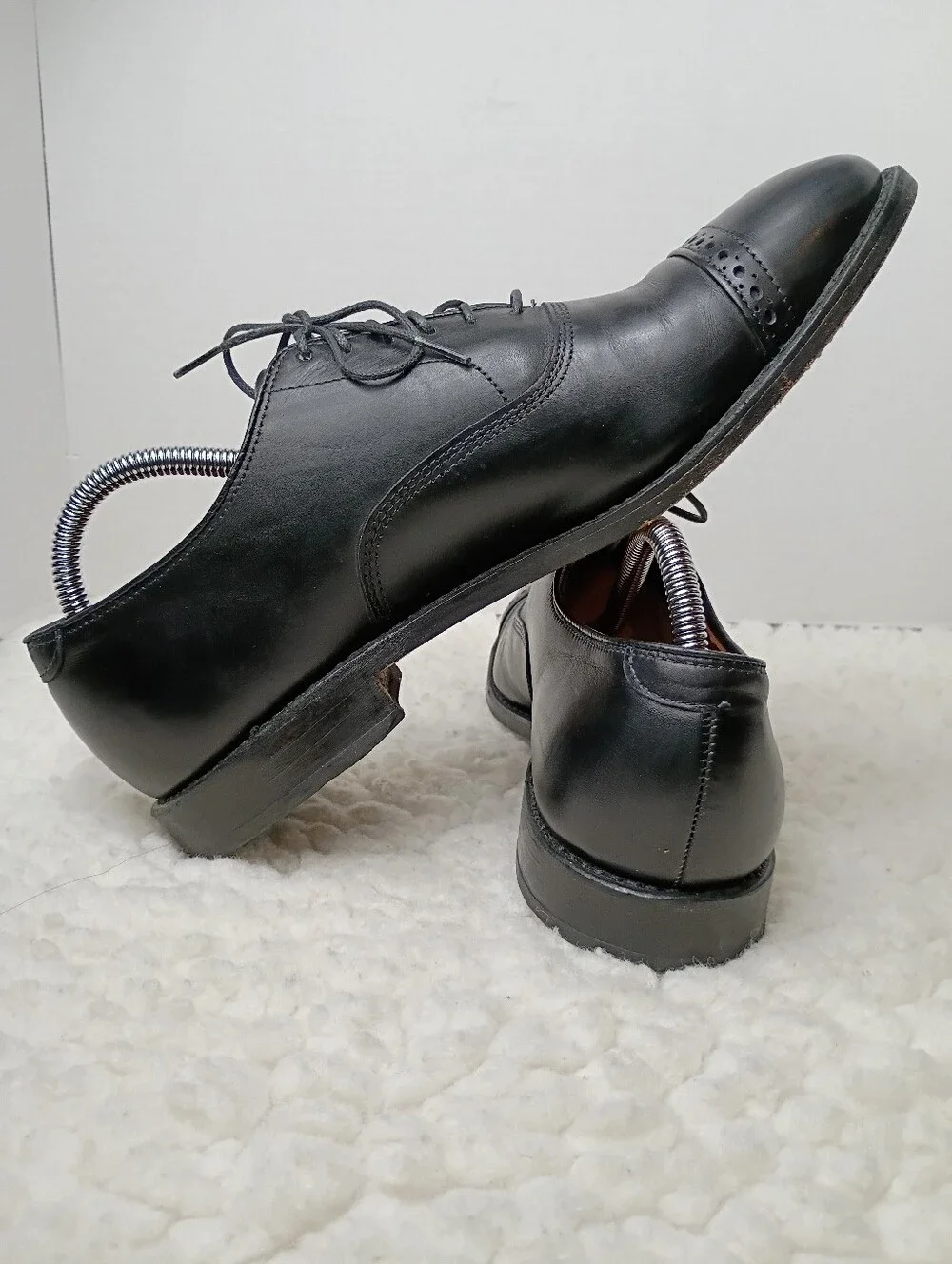 Allen Edmonds Fifth Avenue Black Cap Toe Oxford Dress Shoes Men's 8.5 D USA 5705